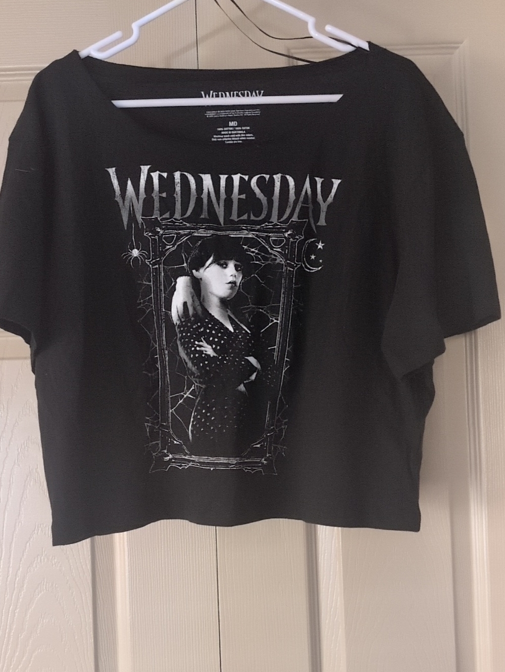 Wednesday Graphic Crop Tee - Black